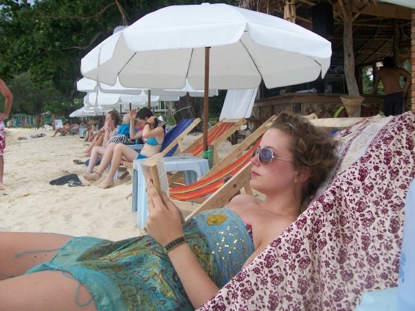 me hating my company on the comfort of a beach