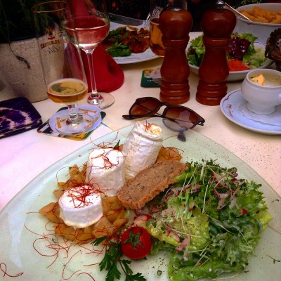 goats cheese salad in oberwesel, germany