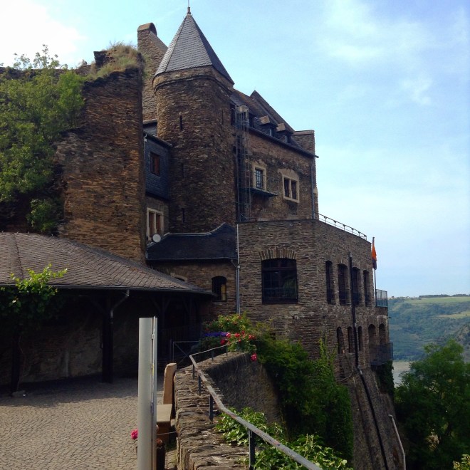 a very old castle in oberwesel, germany on the rhine
