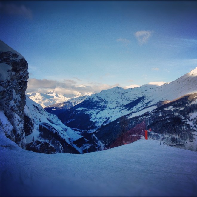 From Tignes to Les Brevieres at Sunset