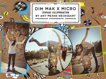 Steve Aoki Micro 3-in-1 travel scooter luggage!