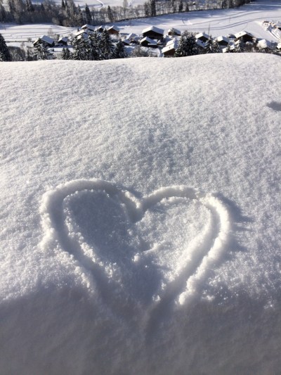 Love in the snow in France